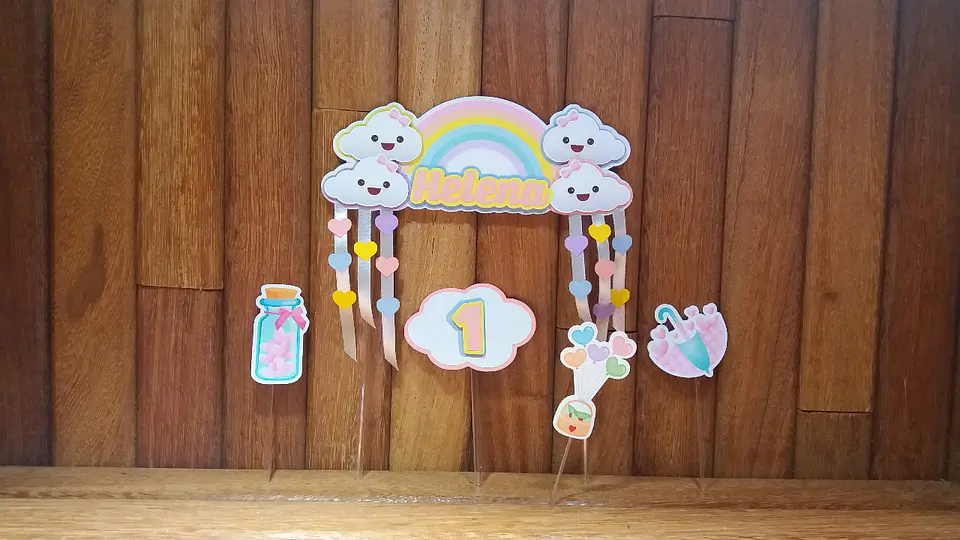 Arquivo de Corte Topo de Bolo Chuva de Amor 19 1
