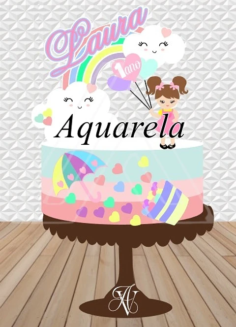 Arquivo de Corte Topo de Bolo Chuva de Amor 14