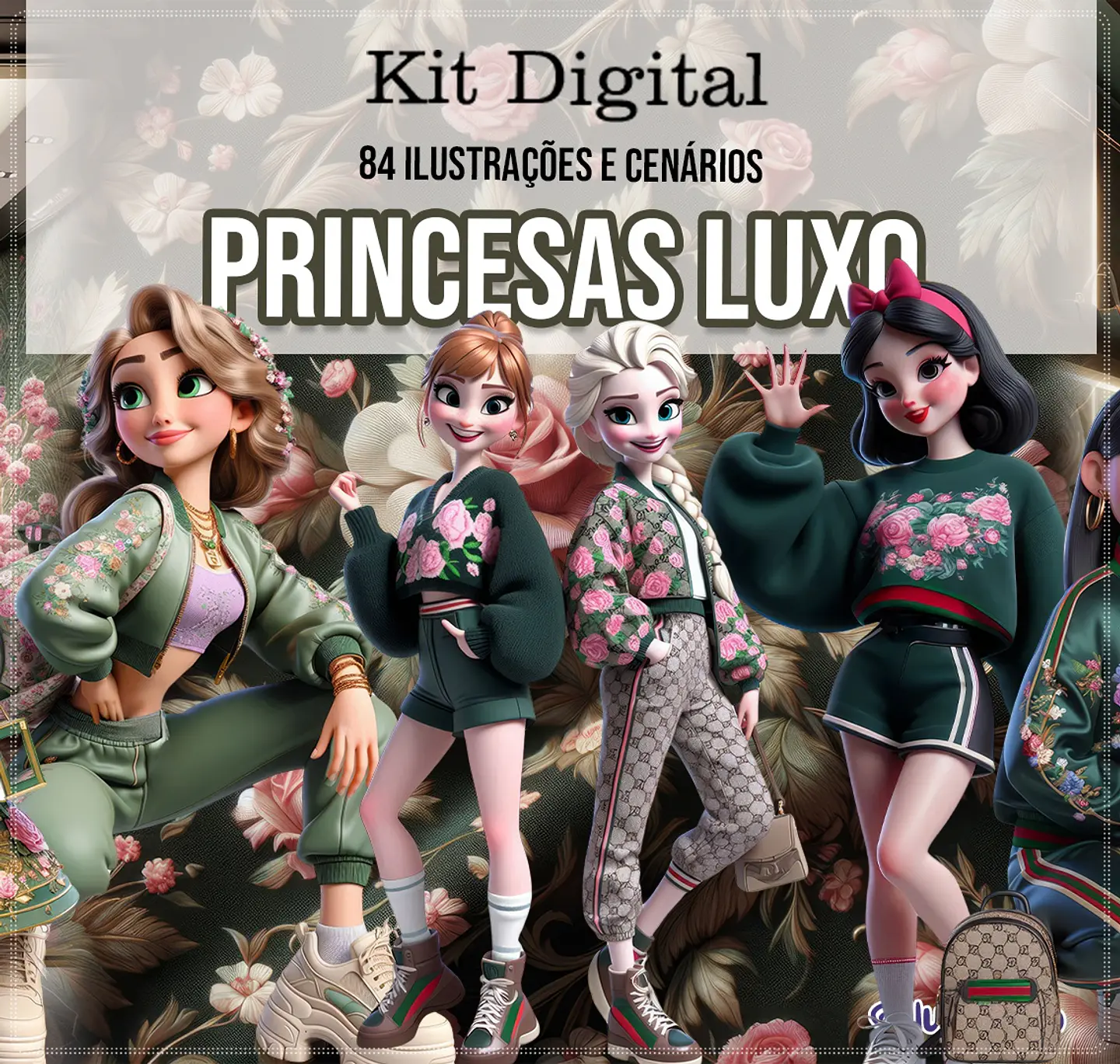 Kit Digital Princesas Luxo 197 1