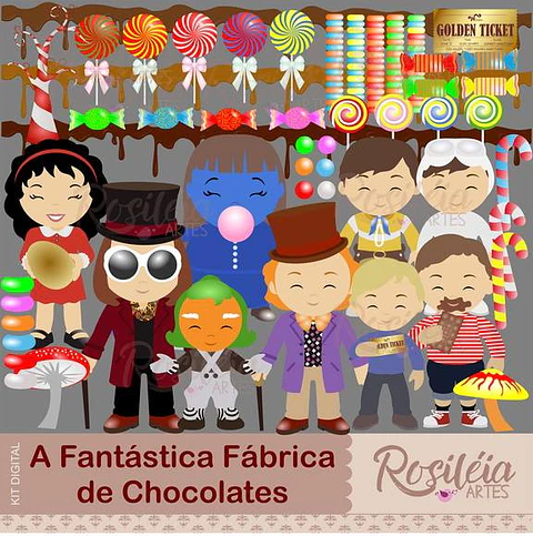 Kit Digital A Fantastica Fabrica de Chocolates 3