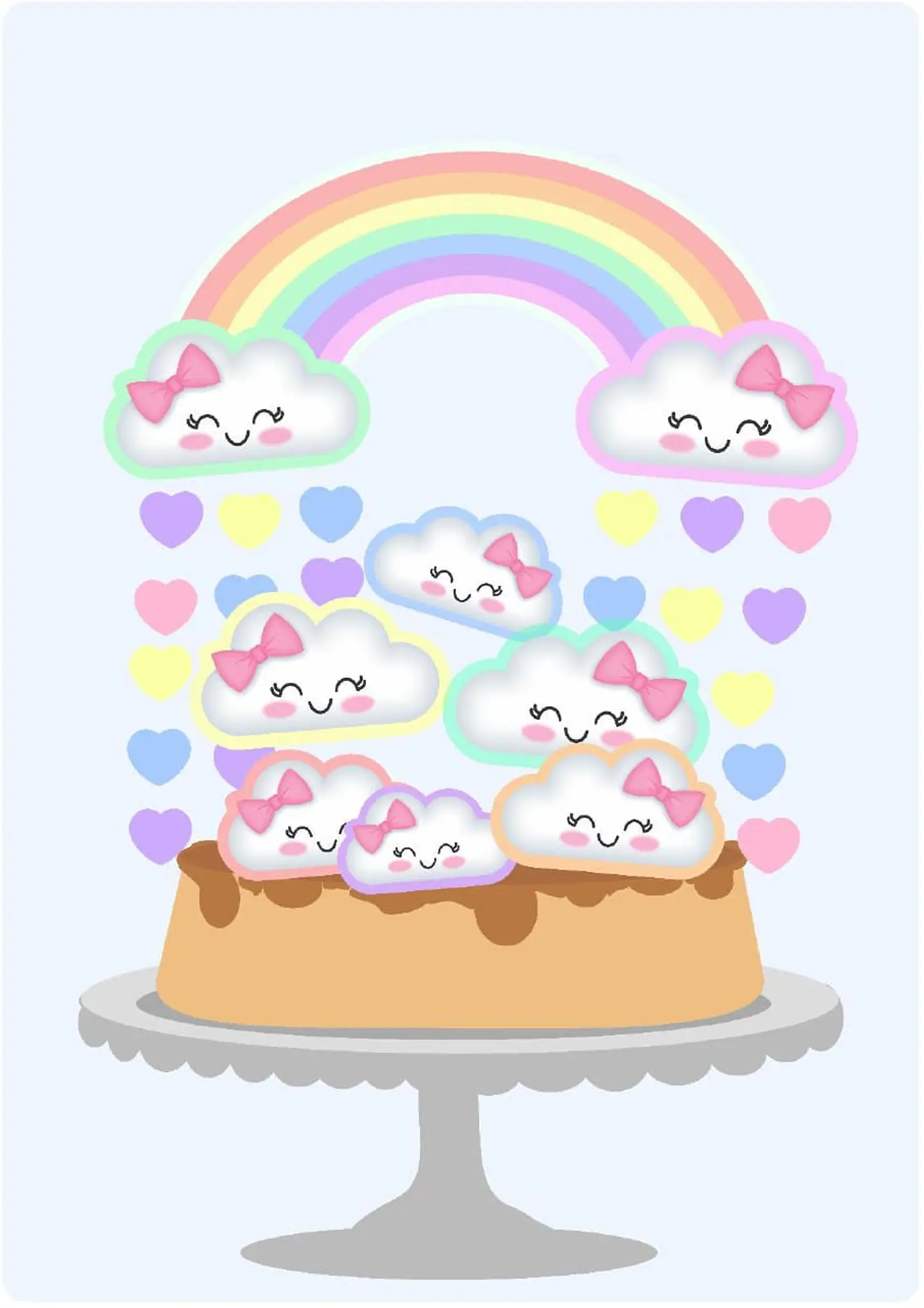 Arquivo de Corte Topo de Bolo Chuva de Amor 3 1