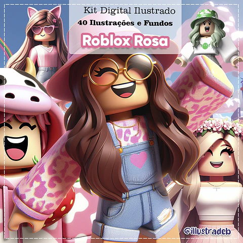 Kit Digital Roblox Rosa 202