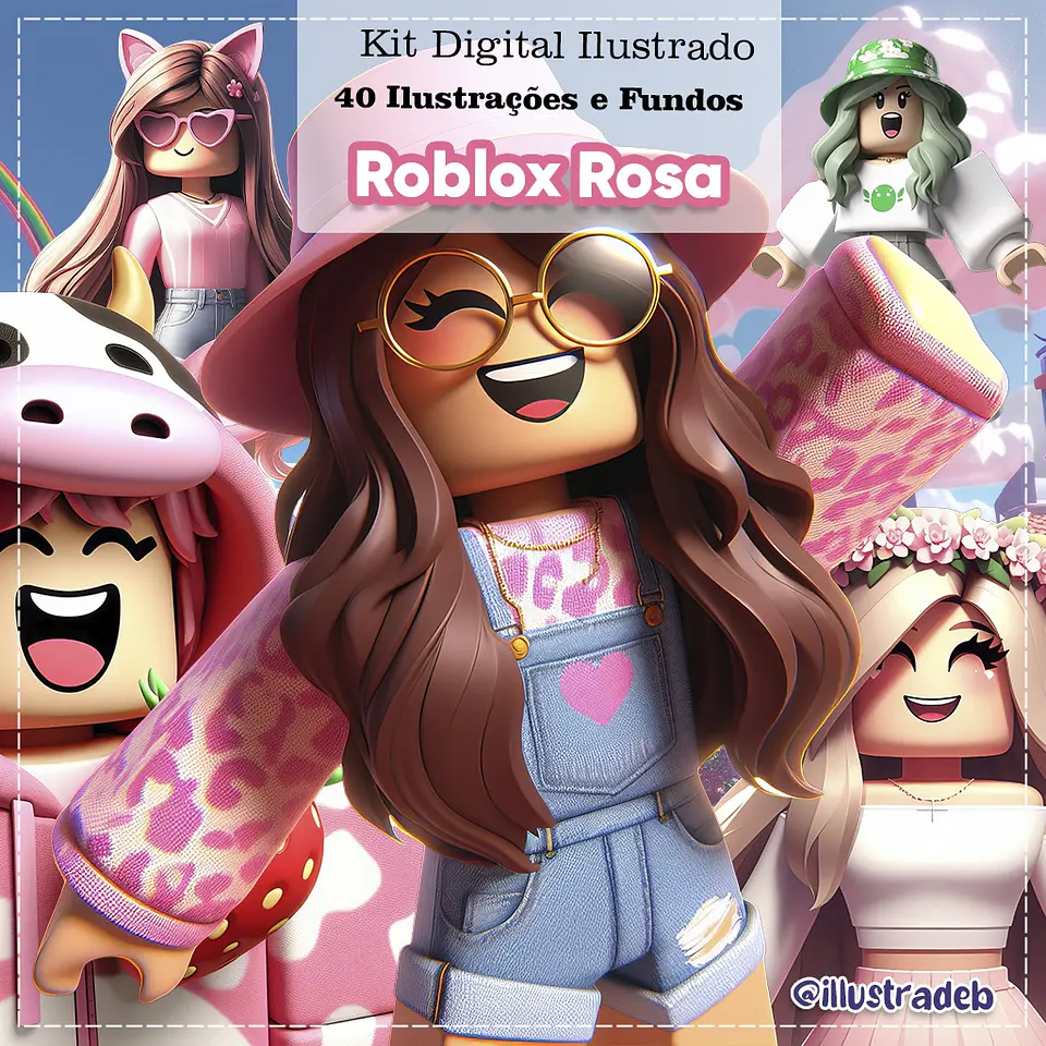 Kit Digital Roblox Rosa 202 1