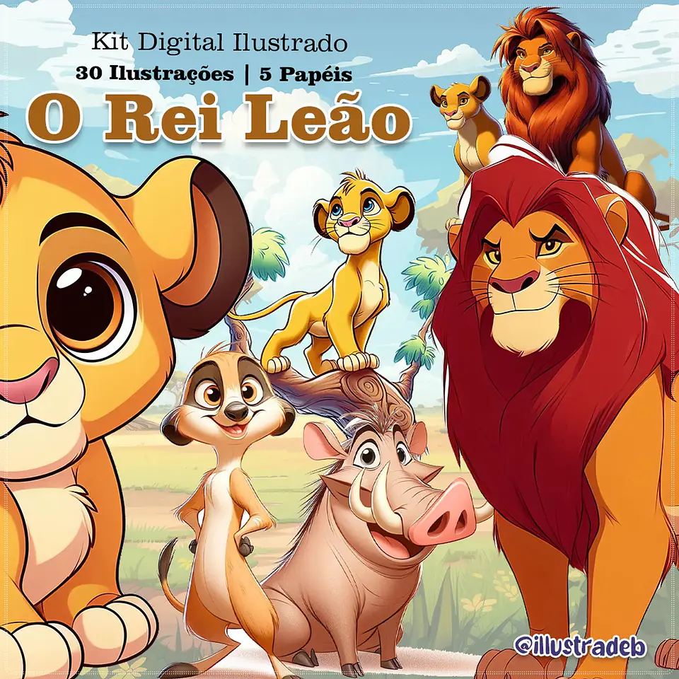 Kit Digital Rei Leão Cartoon 201 1