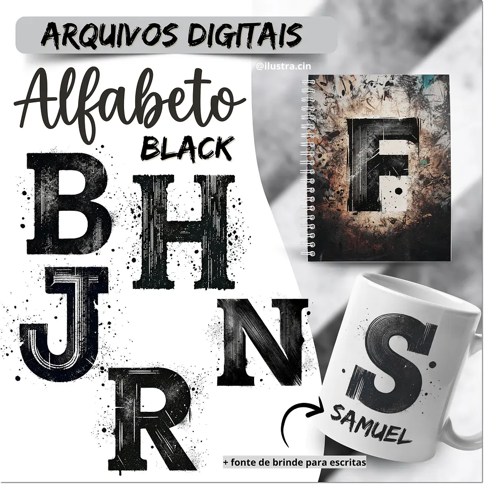 Kit Digital Alfabeto Black 1 1