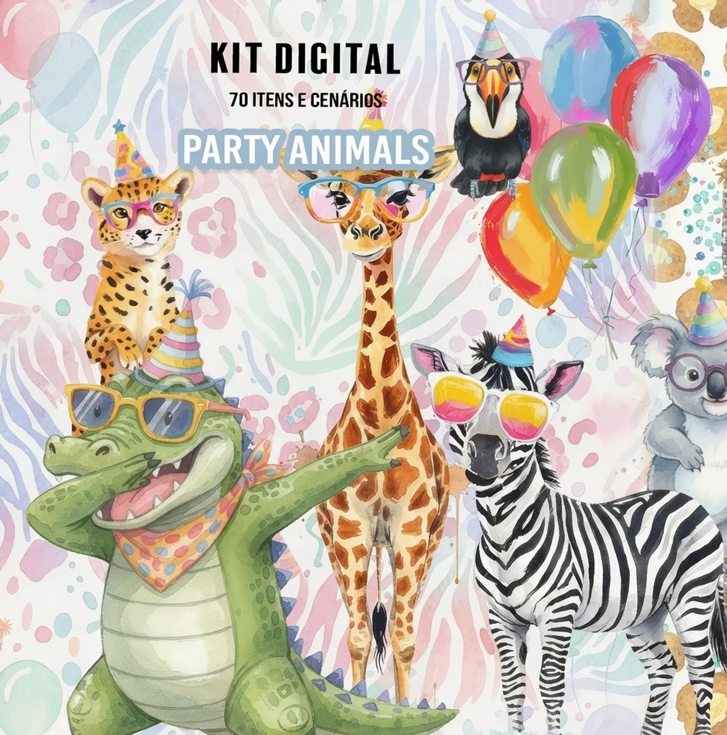 Kit Digital Party Animais Festa 246 1