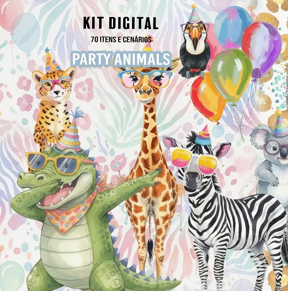 Kit Digital Party Animais Festa 246 1