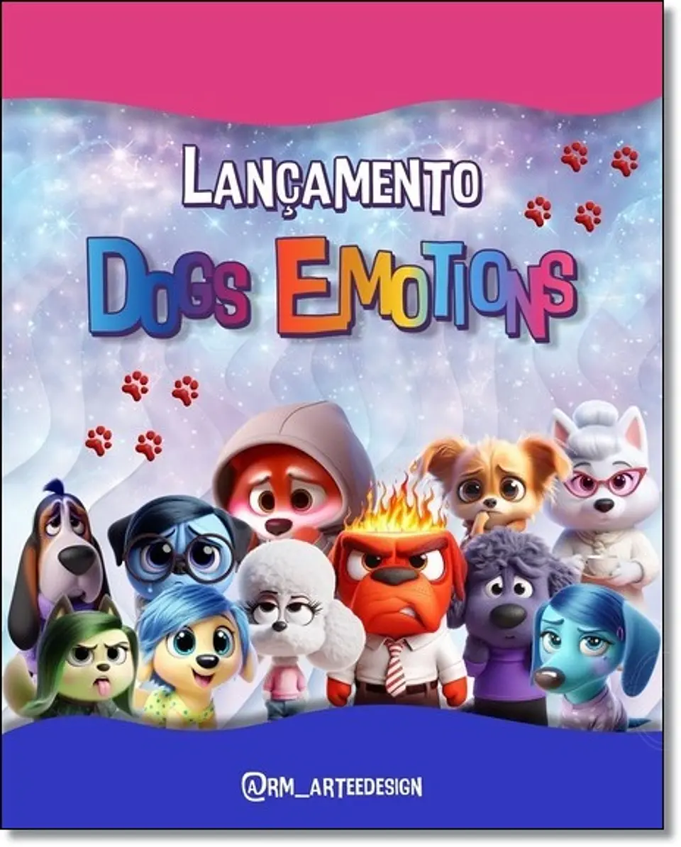 Kit Digital Dogs Emotions Cachorrinhos Divertidamente 5 1