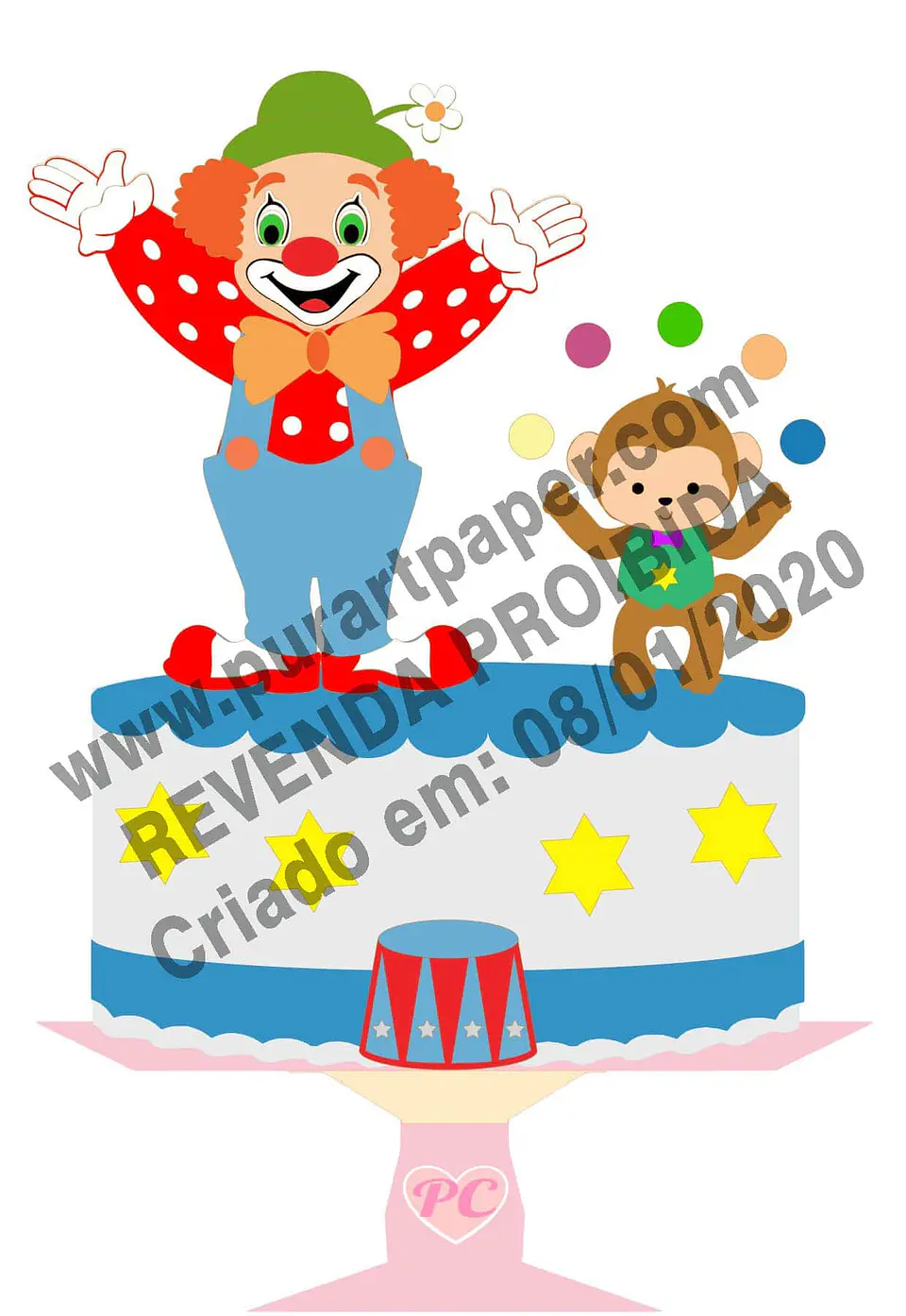 Arquivo de Corte Topo de Bolo Circo 23 1