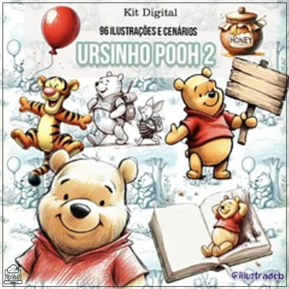 Kit Digital Ursinho Pooh 229 1
