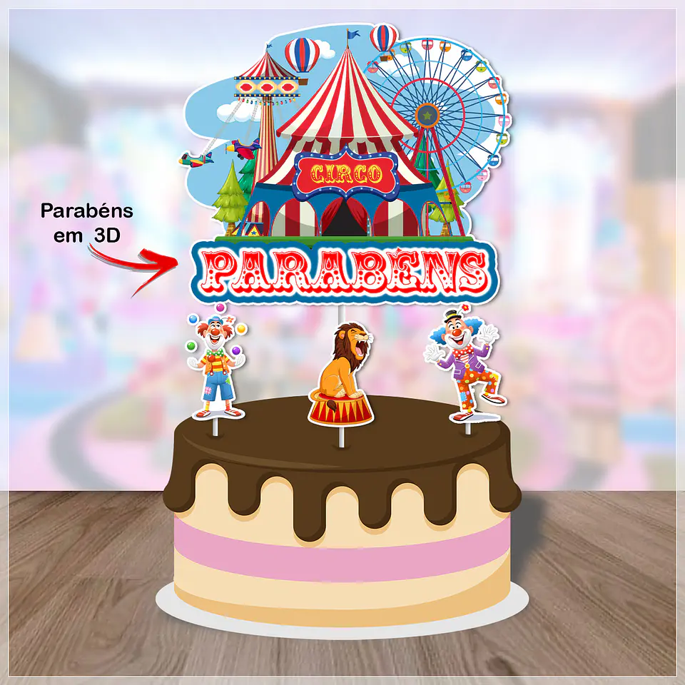 Arquivo de Corte Topo de Bolo Circo 10 1