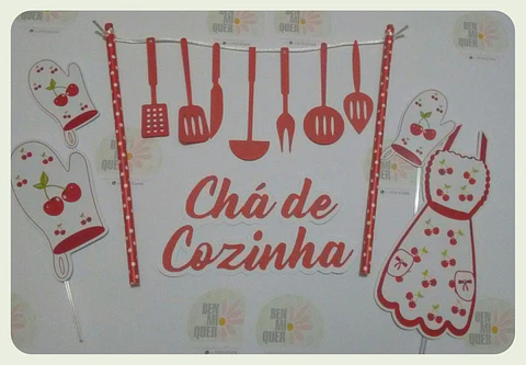 Arquivo de Corte Topo de Bolo Chá de Cozinha 16