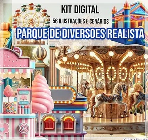 Kit Digital Parque de Diversões Realista 183
