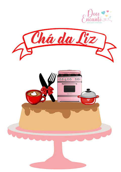 Arquivo de Corte Topo de Bolo Chá de Cozinha 12