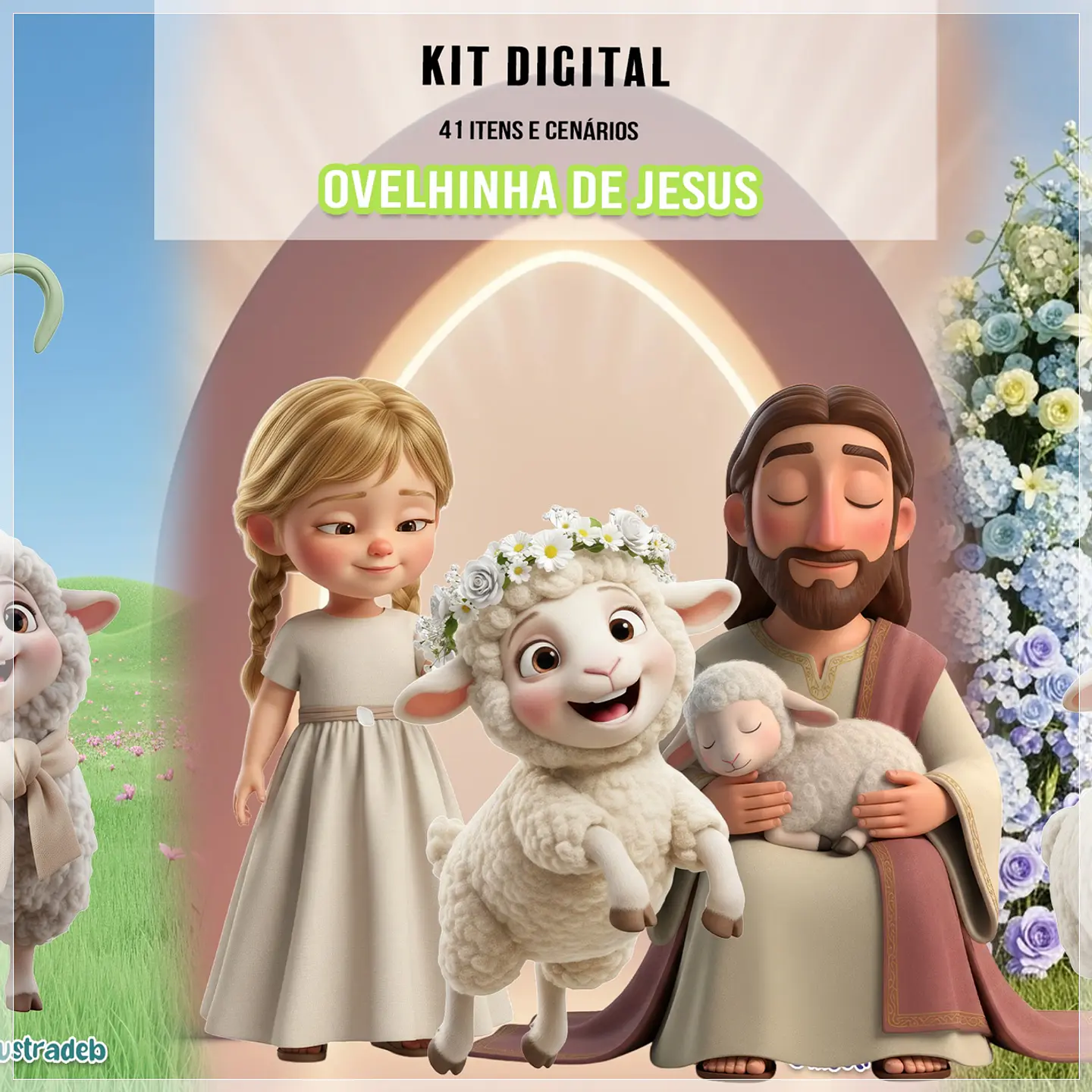Kit Digital Ovelhinha de Jesus 181 1