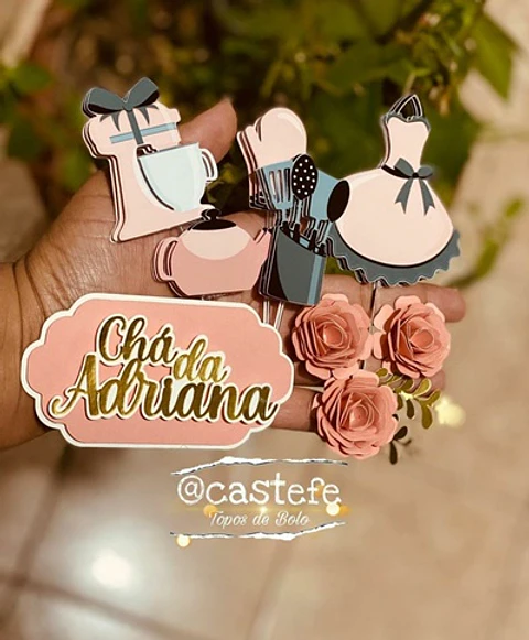 Arquivo de Corte Topo de Bolo Chá de Cozinha 15