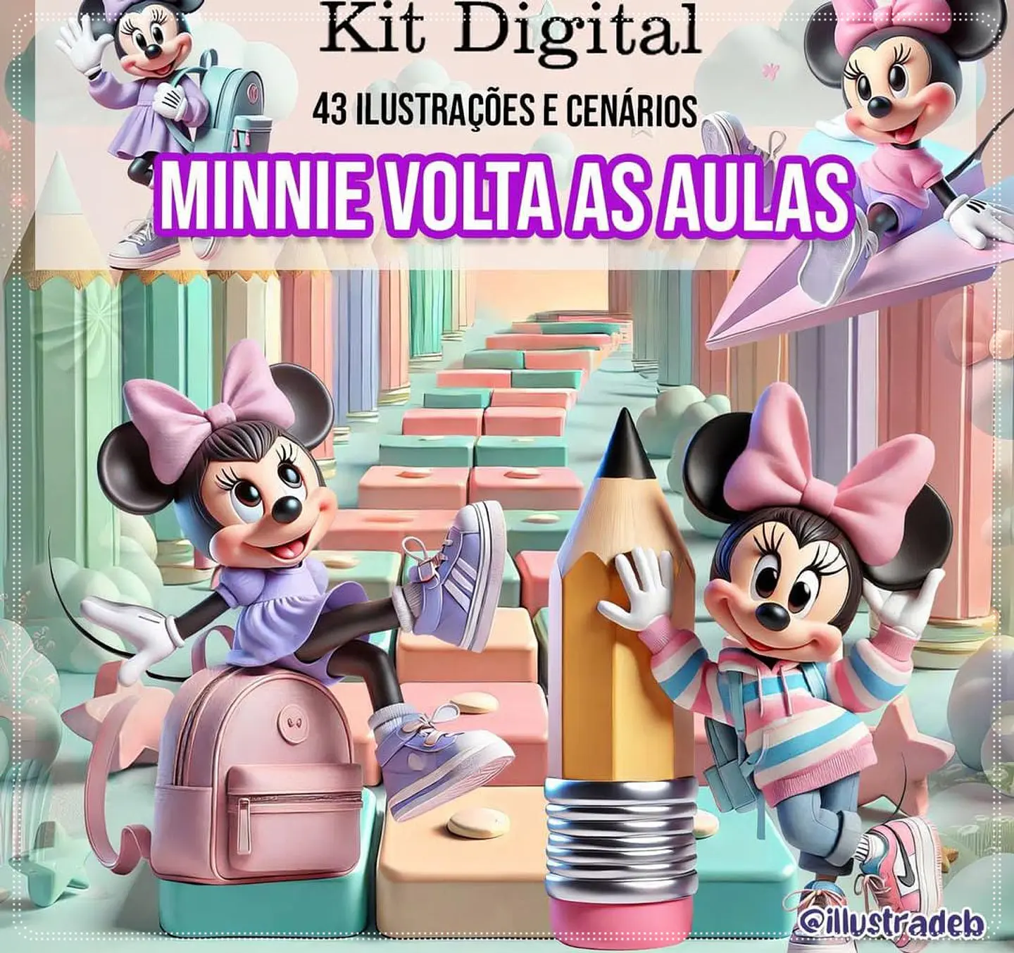 Kit Digital Minnie Volta as Aulas 171 1