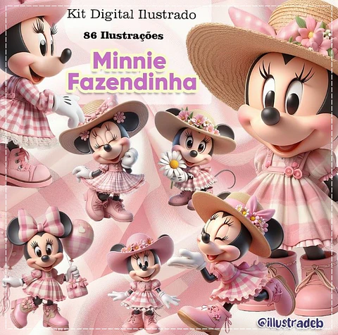 Kit Digital Minnie Fazendinha 156