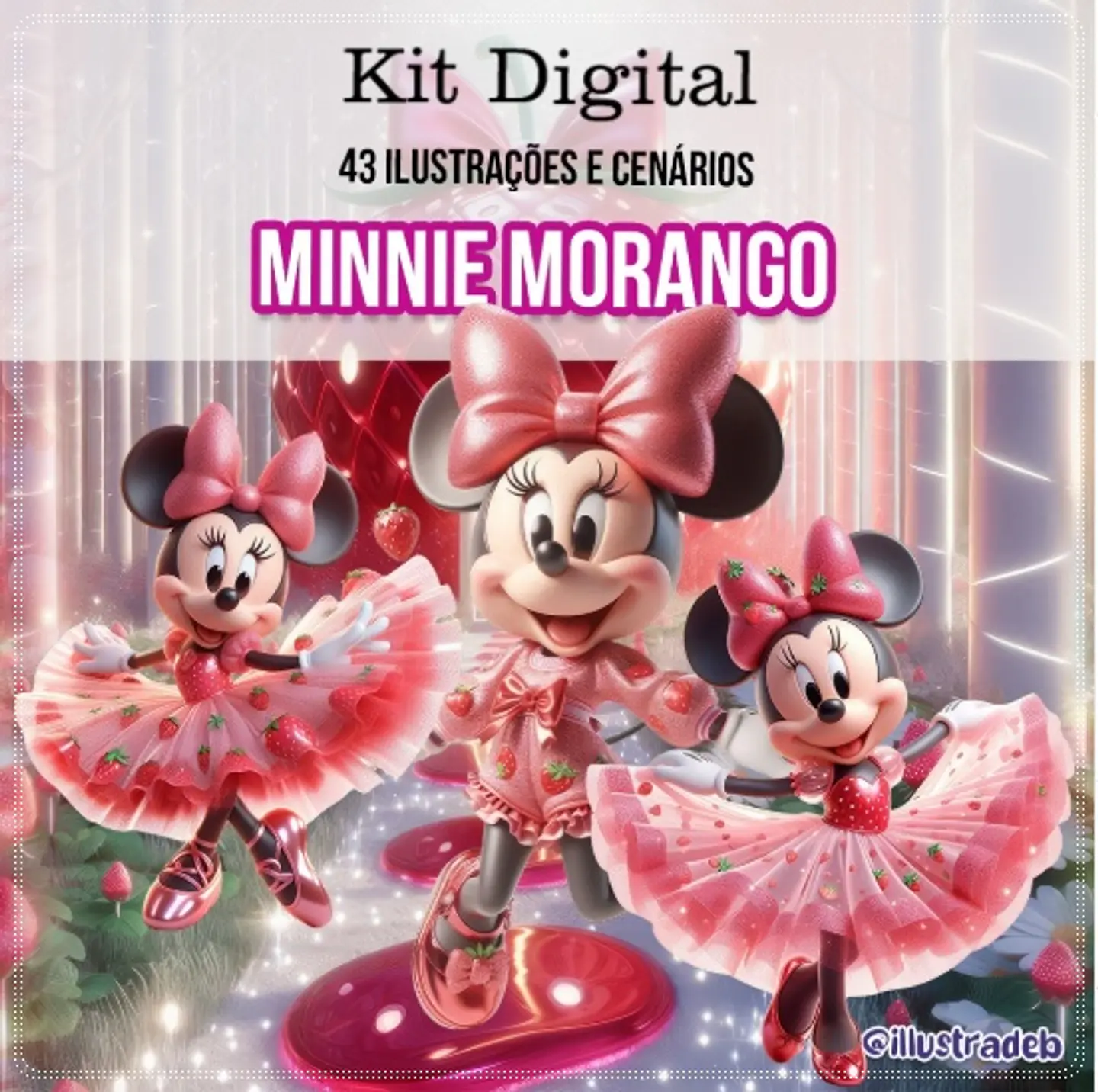 Kit Digital Minnie Morango 164 1
