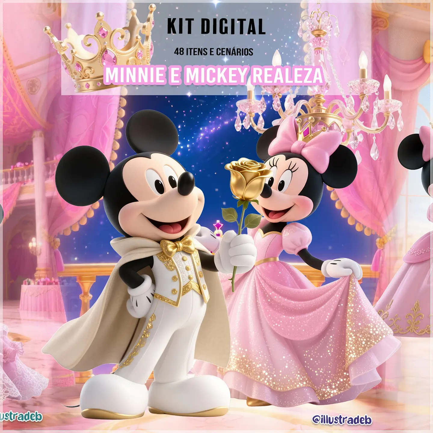 Kit Digital Mickey e Minnie Realeza 150 1