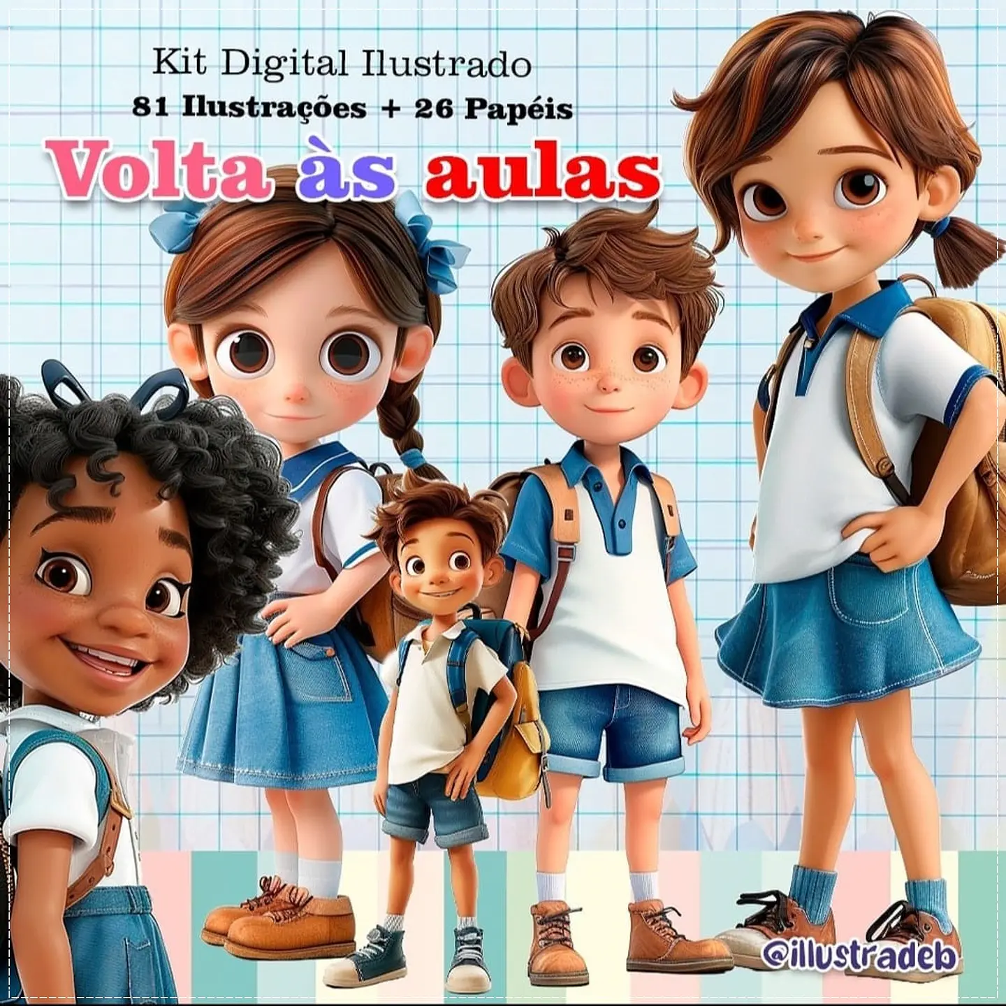 Kit Digital Mascotinhos Ia Volta as Aulas 138 1