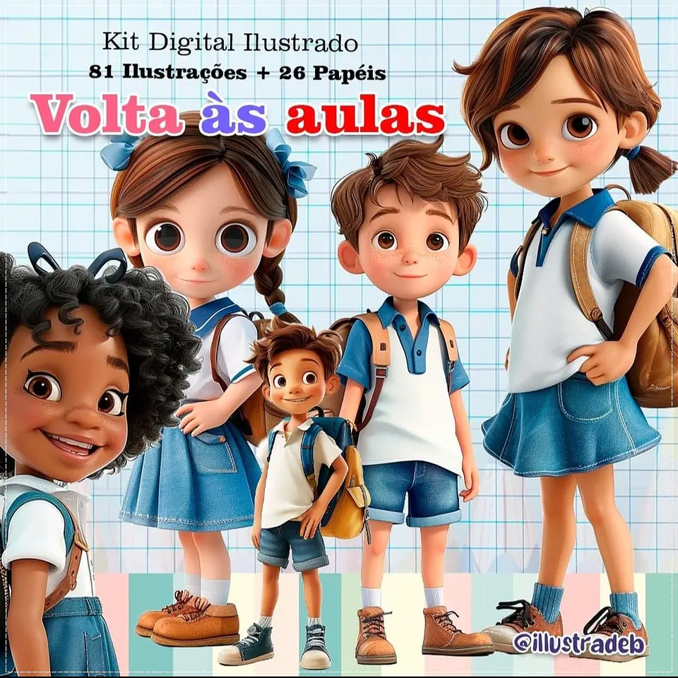 Kit Digital Mascotinhos Ia Volta as Aulas 138 1