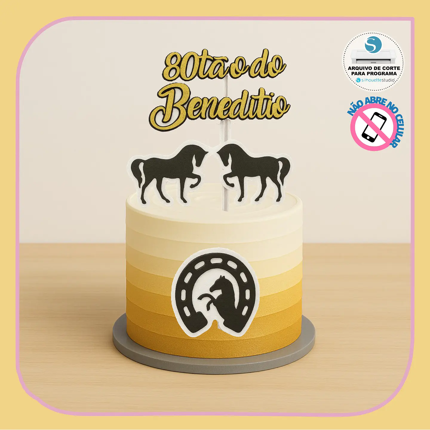 Arquivo de Corte Topo de Bolo Cavalo - Haras 15 1