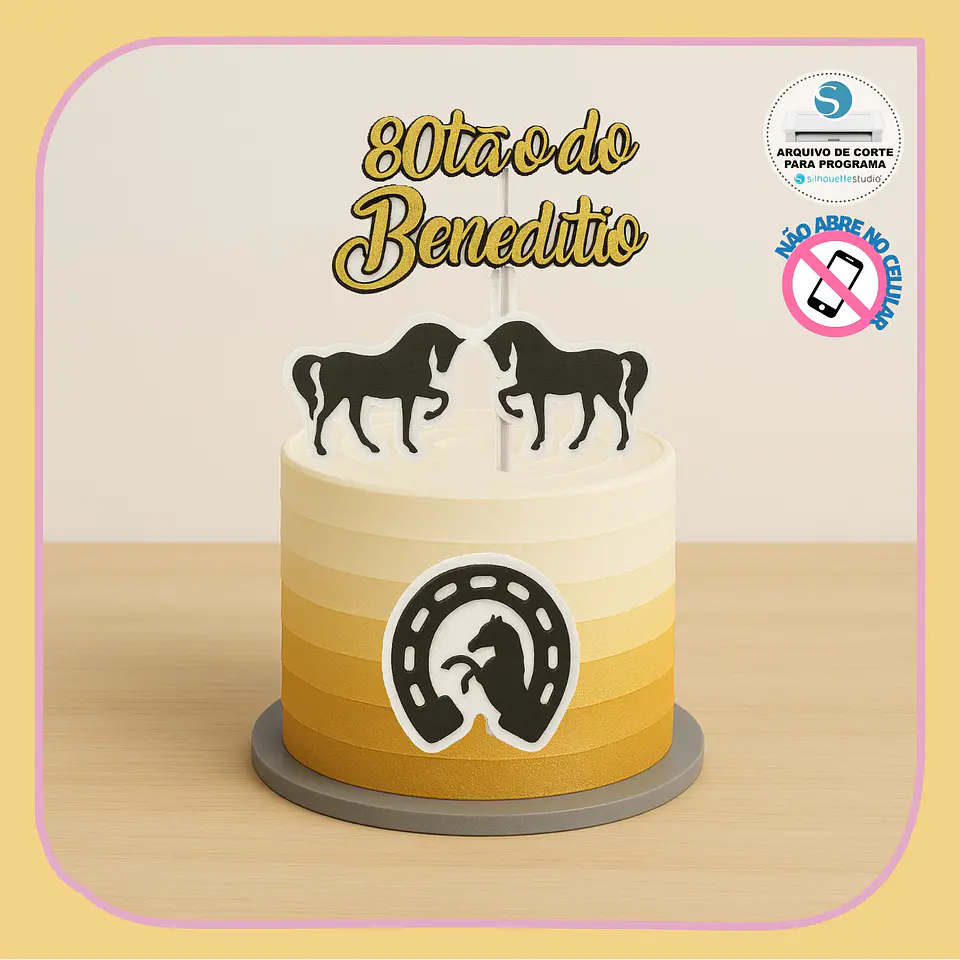 Arquivo de Corte Topo de Bolo Cavalo - Haras 15 1