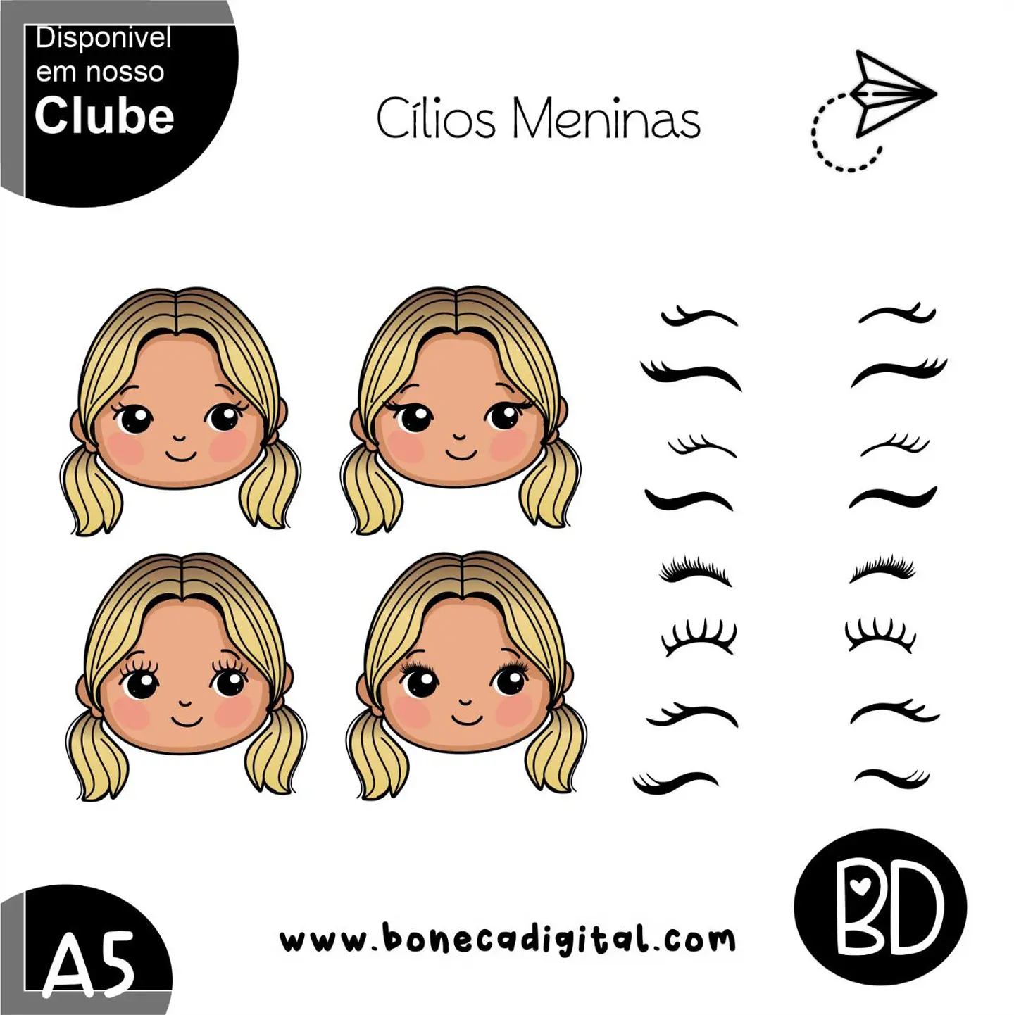 Kit Digital Kits Cilios Meninas 10 1