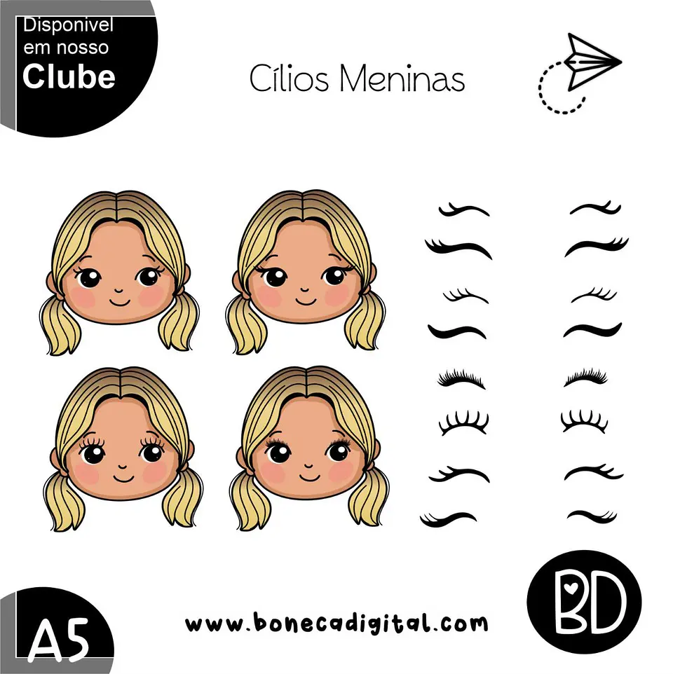 Kit Digital Kits Cilios Meninas 10 1