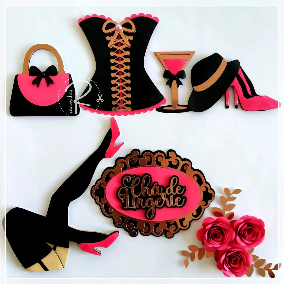 Arquivo de Corte Topo de Bolo Chá de Lingerie 4 1