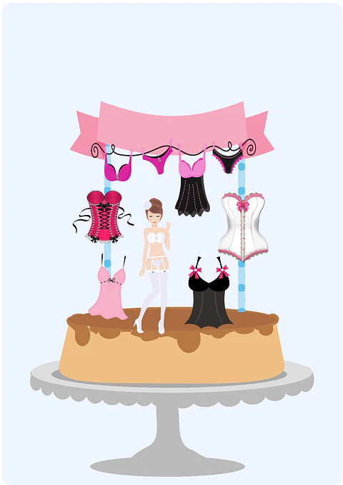 Arquivo de Corte Topo de Bolo Chá de Lingerie 2