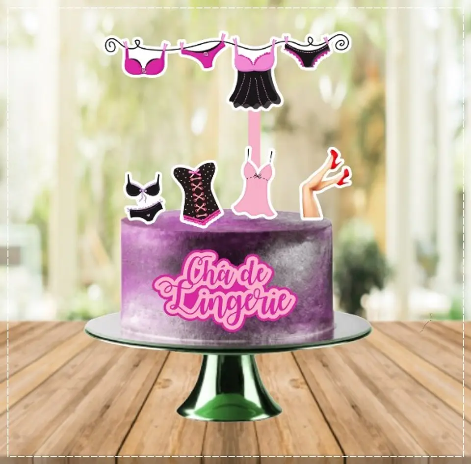 Arquivo de Corte Topo de Bolo Chá de Lingerie 1 1