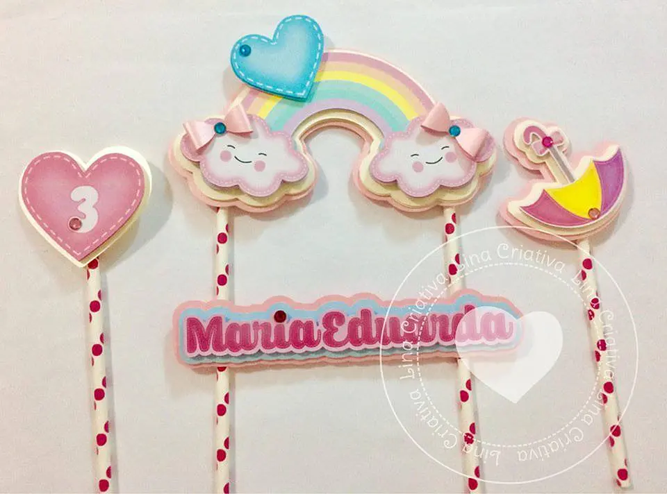 Arquivo de Corte Topo de Bolo Chuva de Amor 24 1