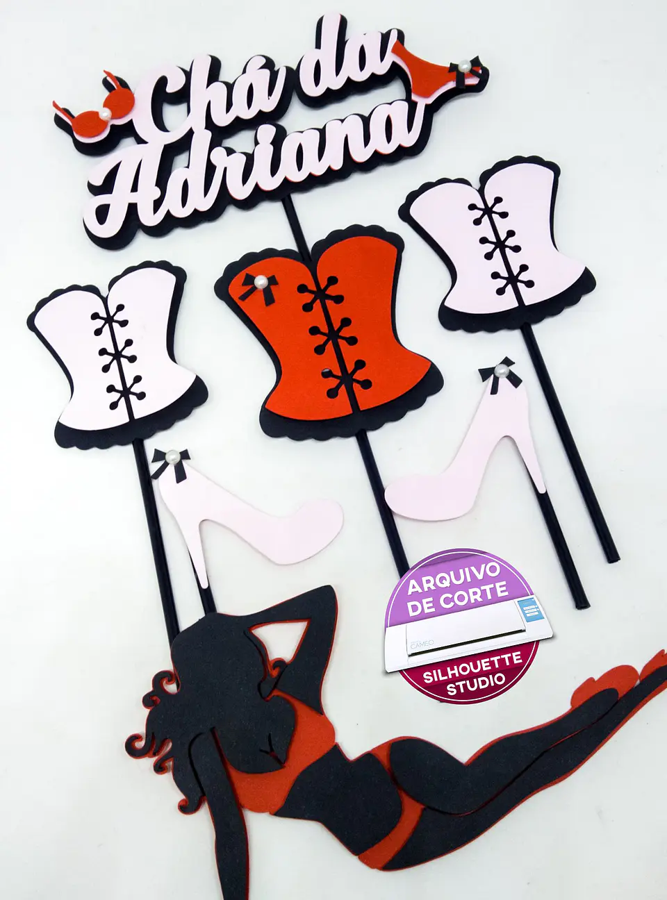 Arquivo de Corte Topo de Bolo Chá de Lingerie 11 1