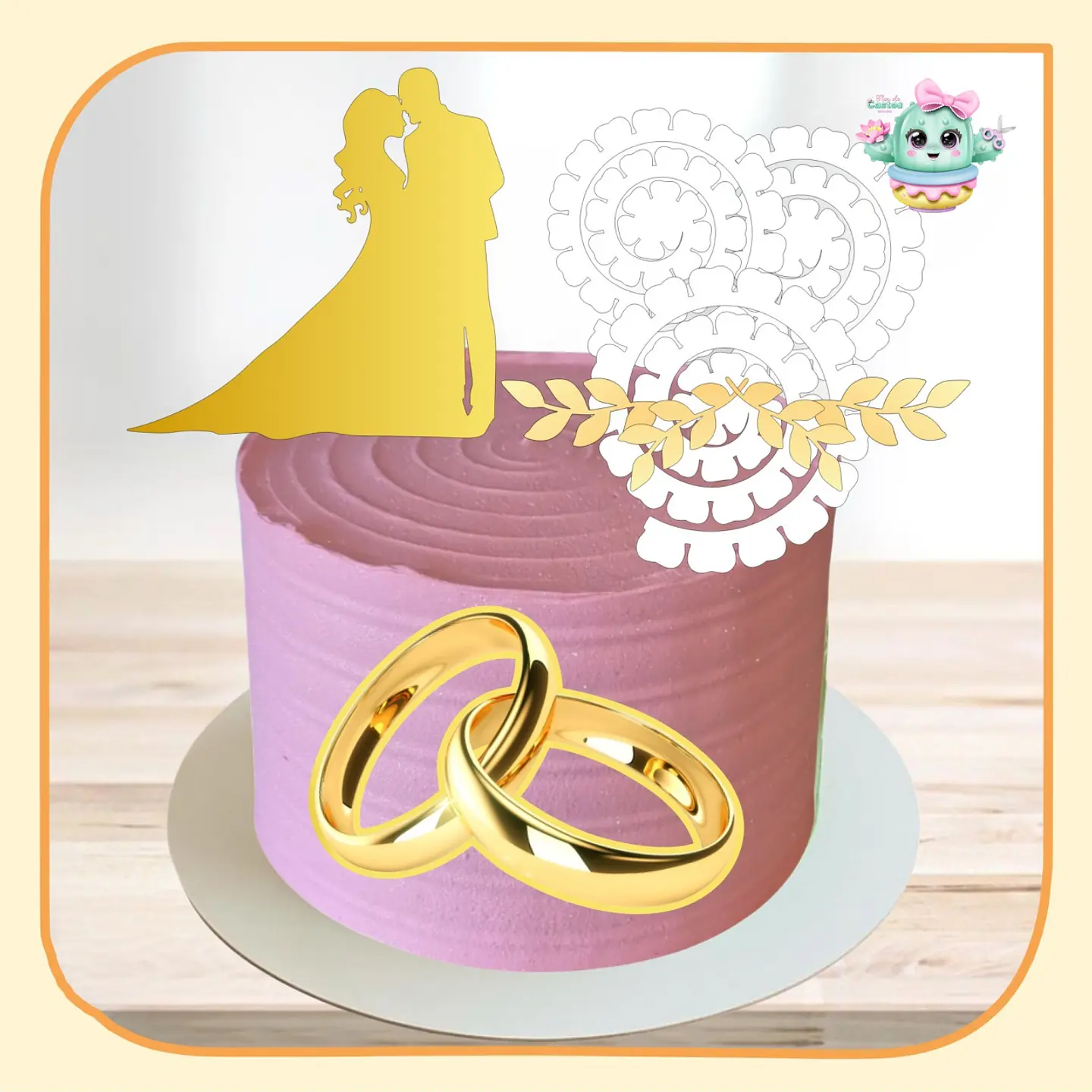 Arquivo de Corte Topo de Bolo Casamento 30 1