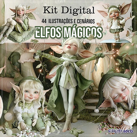 Kit Digital Elfos Mágicos 96