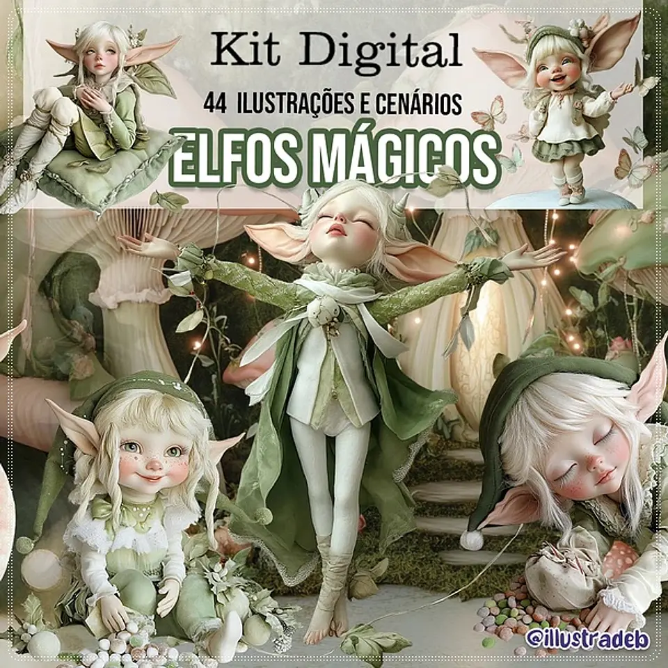 Kit Digital Elfos Mágicos 96 1