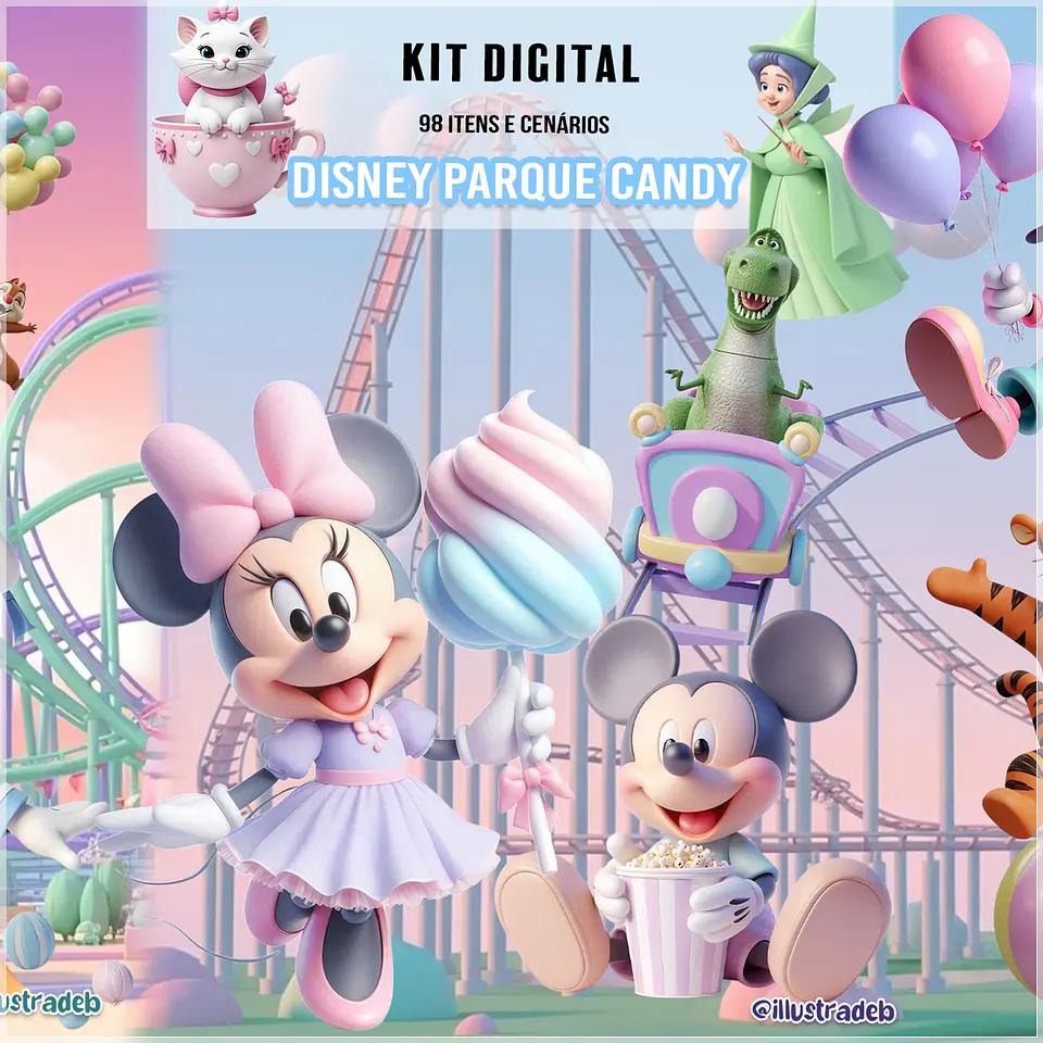Kit Digital Disney Parque Candy 83 1