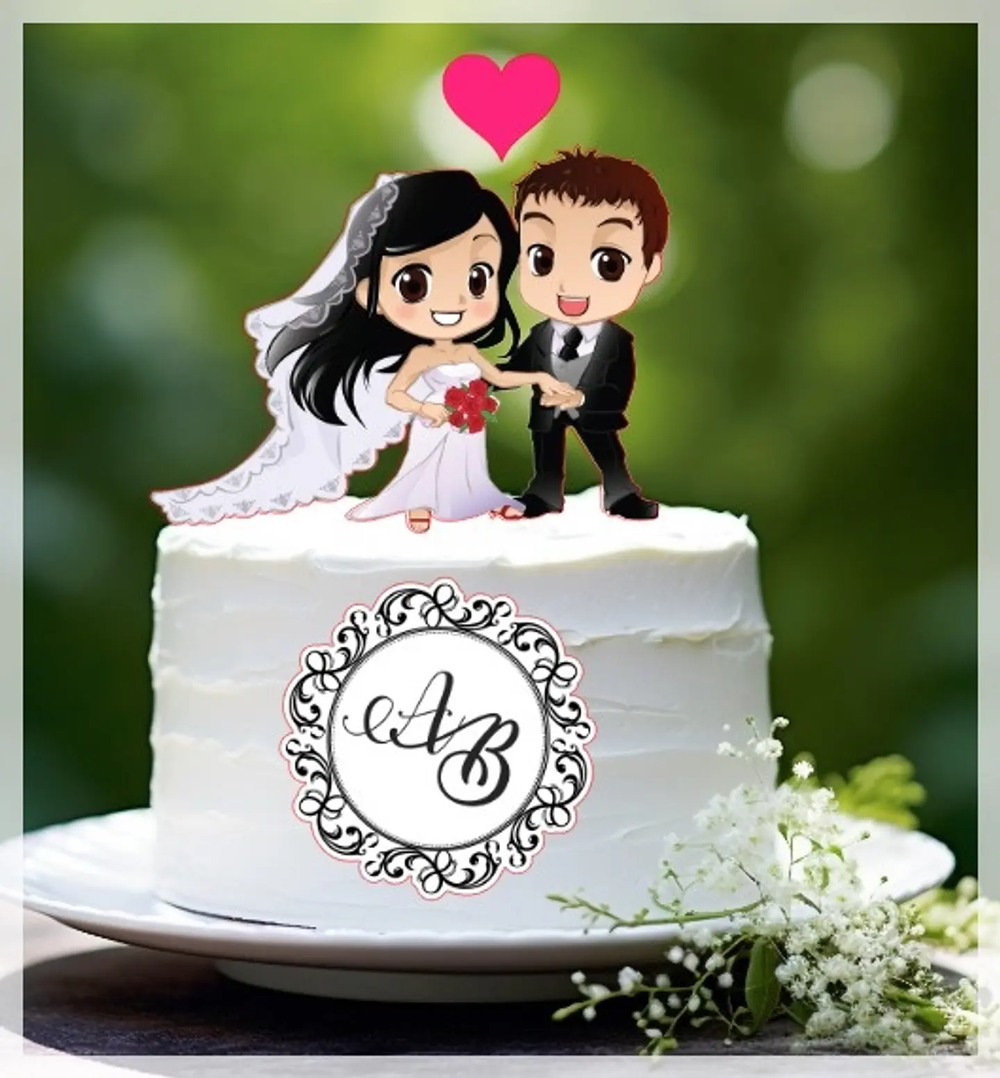 Arquivo de Corte Topo de Bolo Casamento 16 1
