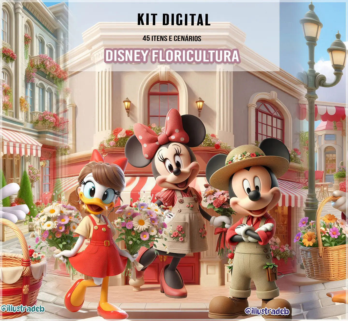 Kit Digital Disney Floricultura 74 1