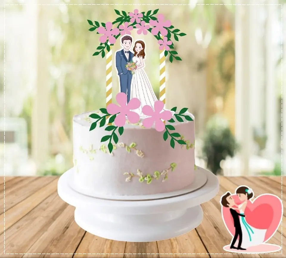 Arquivo de Corte Topo de Bolo Casamento 9 1