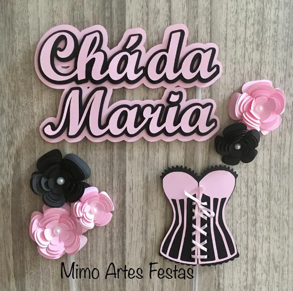 Arquivo de Corte Topo de Bolo Chá de Lingerie 13 1
