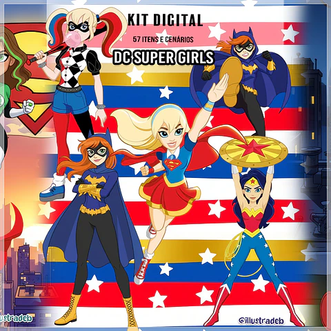 Kit Digital Dc Super Girls 61