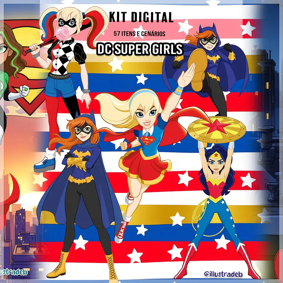 Kit Digital Dc Super Girls 61 1