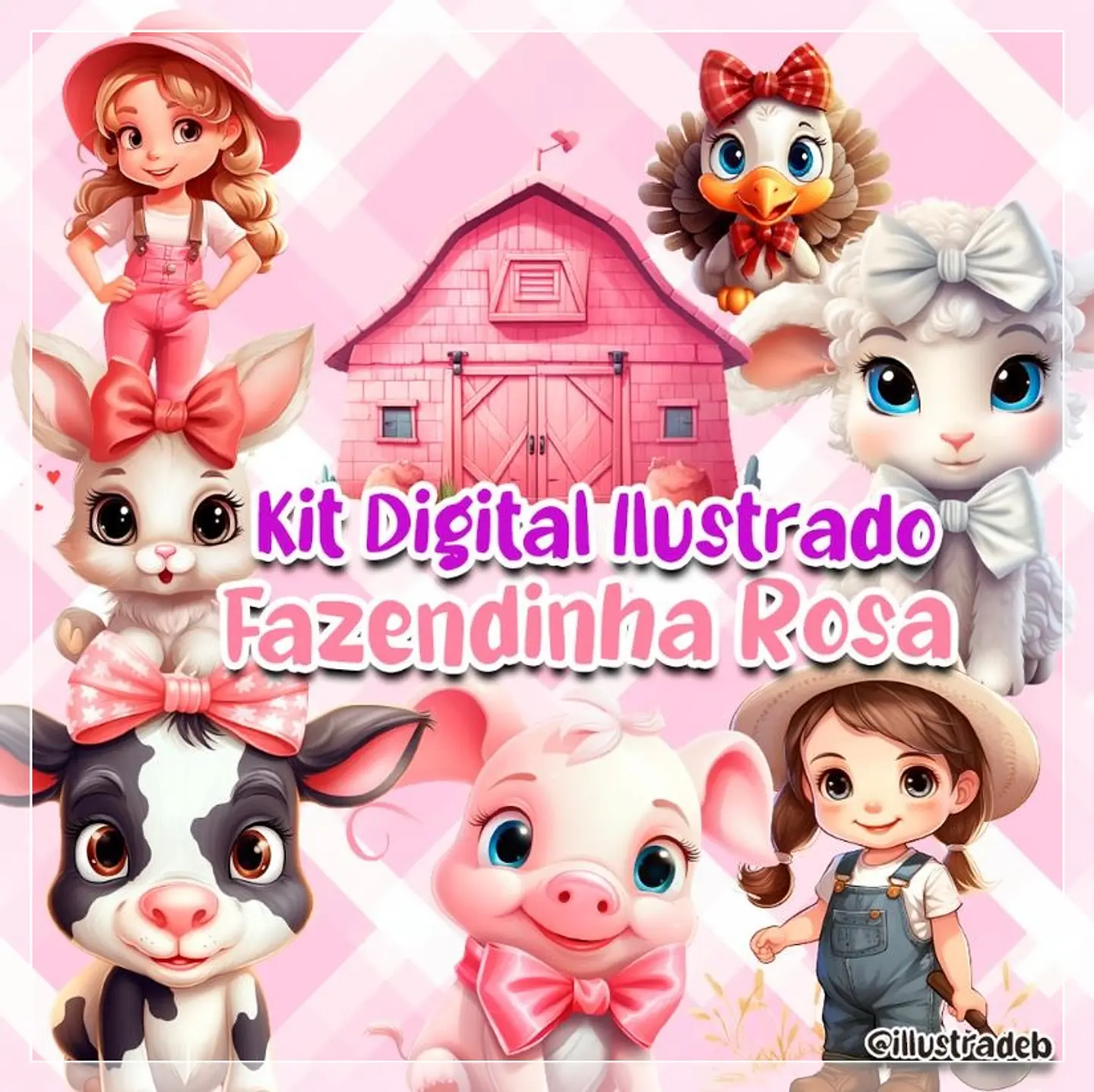 Kit Digital Fazendinha Rosa 103 1