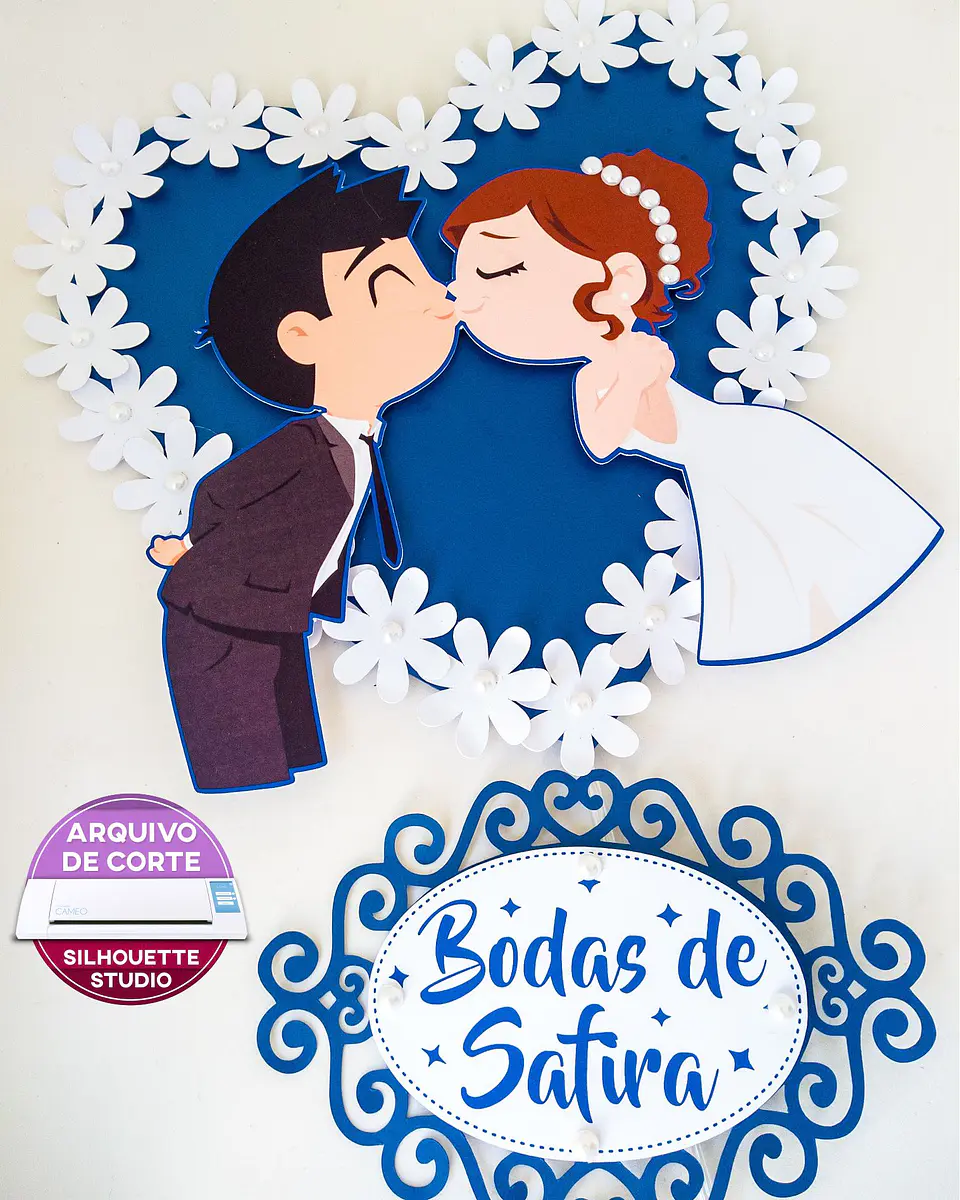 Arquivo de Corte Topo de Bolo Casamento 22 1
