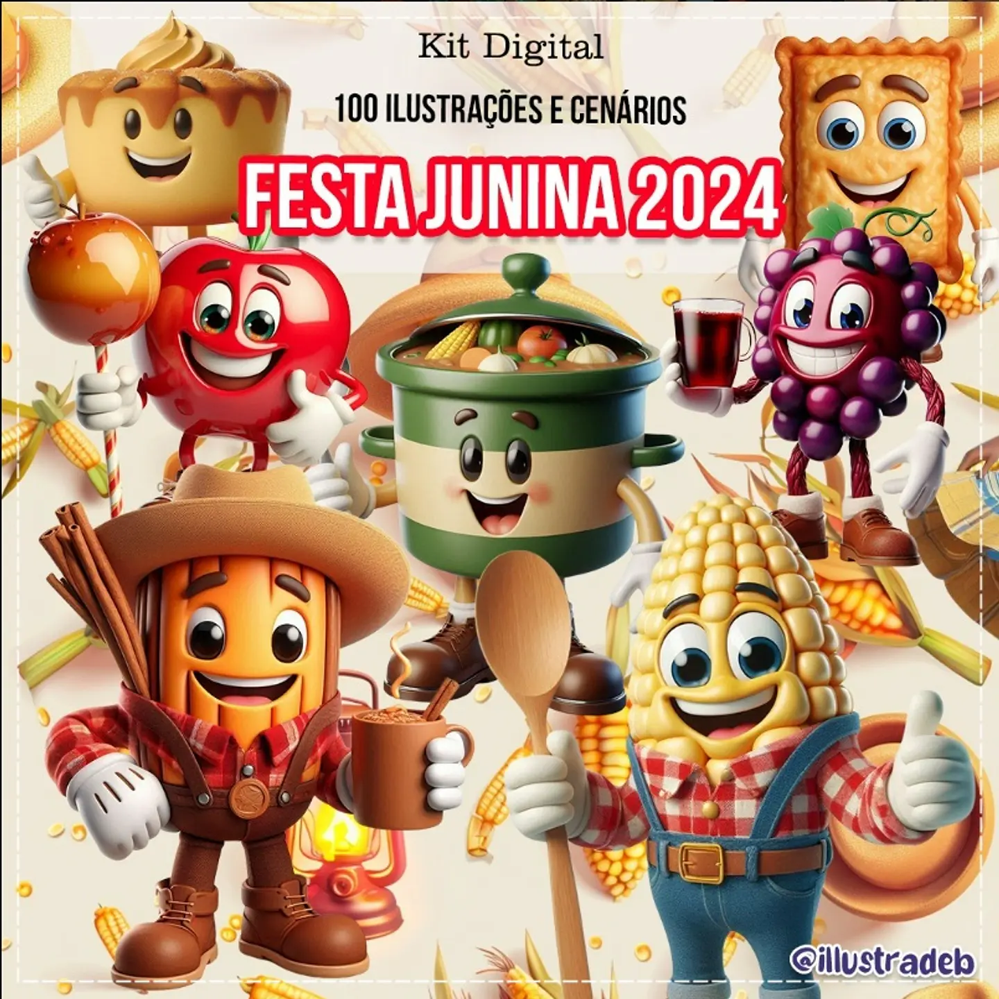 Kit Digital Festa Junina 105 1