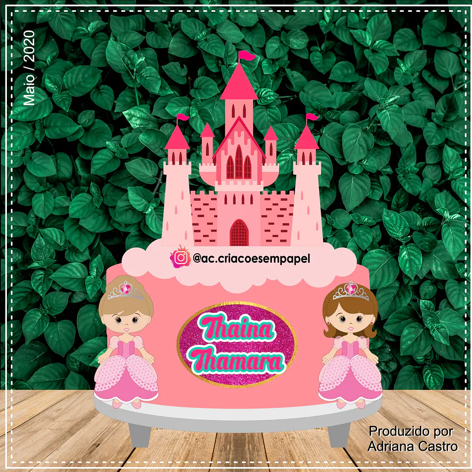 Arquivo de Corte Topo de Bolo Castelo Princesa 4 1