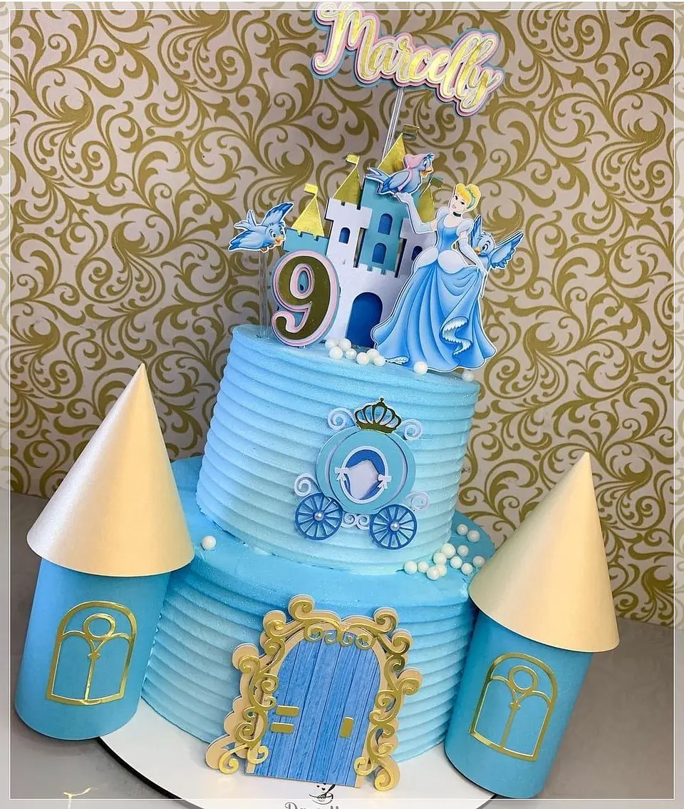 Arquivo de Corte Topo de Bolo Castelo Cinderela 7 1